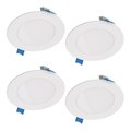 Implementos 4 in. 10.1W HLB Lite LED Recessed Direct Mount Light Trim - Matte White IM1684601